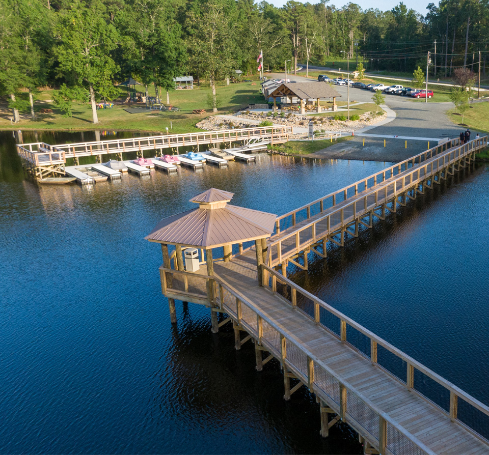 Pavilion and Boardwalk on a Lake