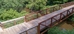 Bridge over the river for the Town of Hillsborough Riverwalk