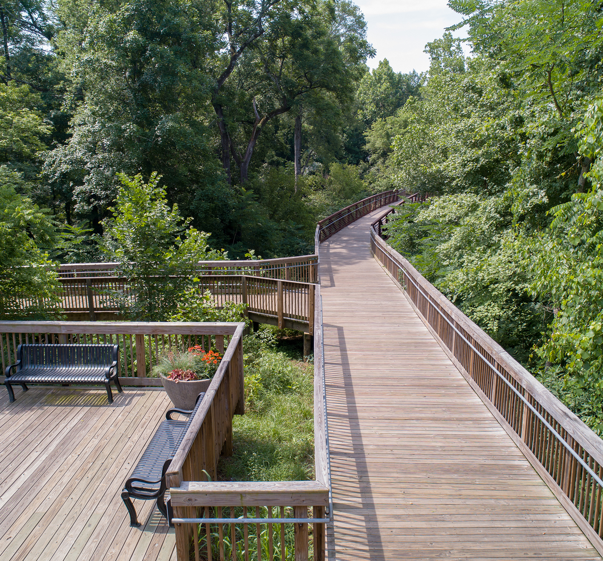 Picture of a portion of the Town of Hillsborough Riverwalk