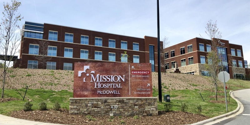 Mission Hospital McDowell Sign and Building