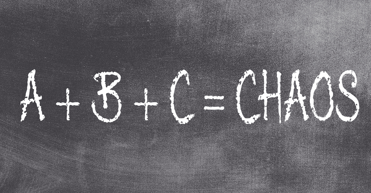 A + B + C = CHAOS Graphic