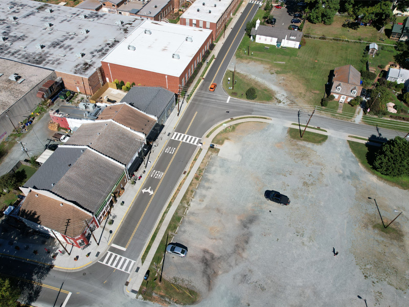 Aerial for the Town of Hillsborough CMAQ Sidewalks