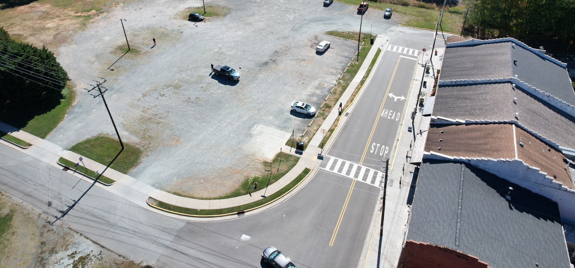 Aerial drone footage for the Town of Hillsborough CMAQ Sidewalks