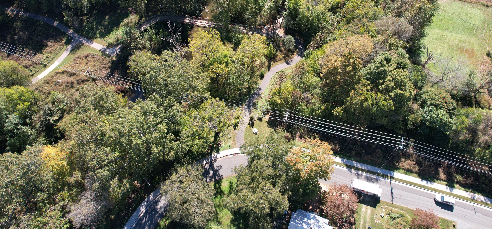 Aerial for the Town of Hillsborough CMAQ Sidewalks