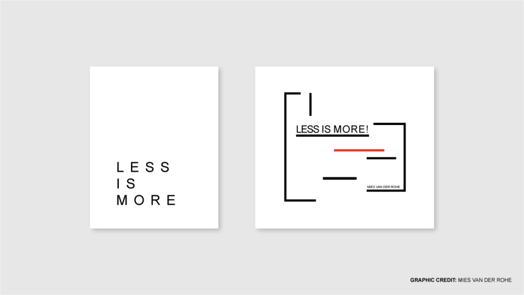 Less is More Graphic