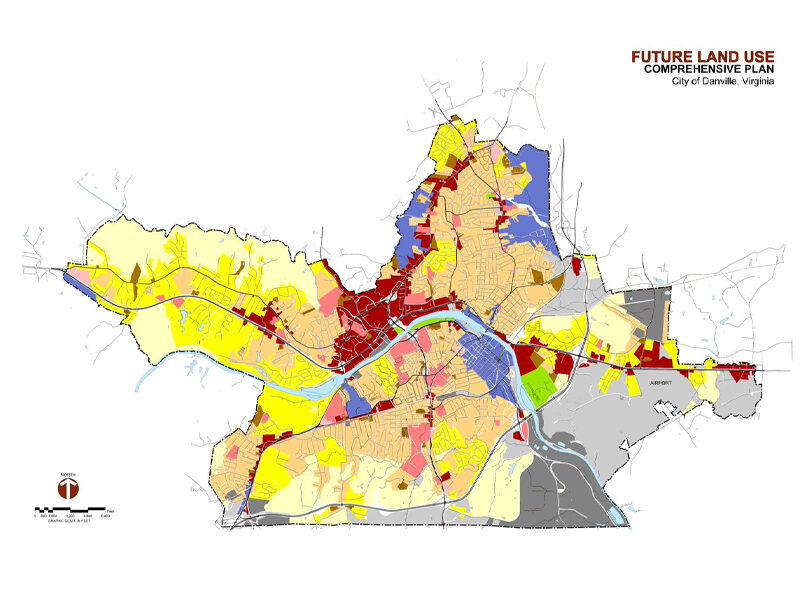 Future Land Use Map for the City of Danville Comprehensive Plan