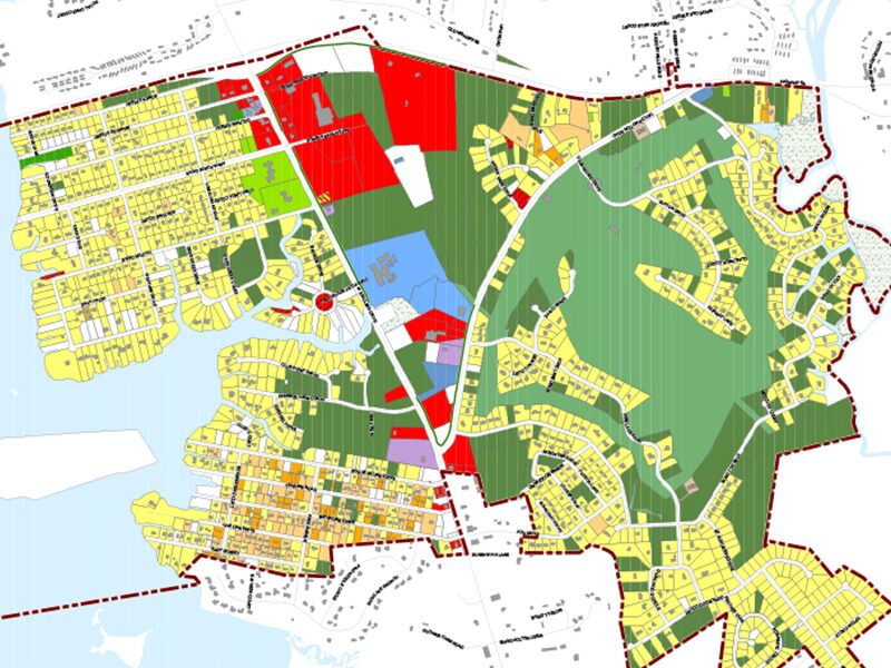 Map for the Town of Cape Carteret Cama Land Use Plan