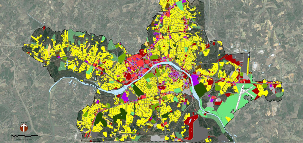 Map for the City of Danville Comprehensive Plan