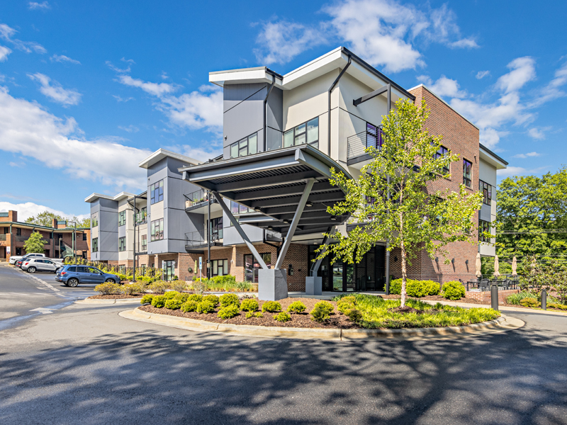 Back entrance to the 515 N. Churton Condominiums building