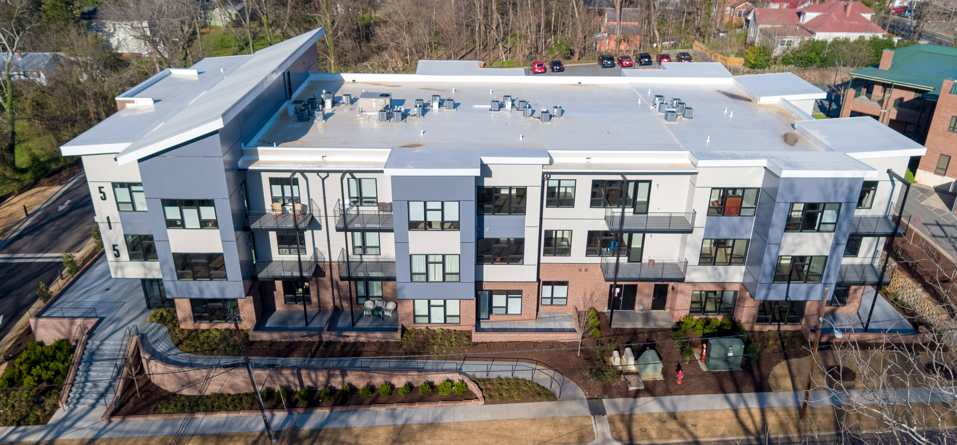 515 N. Churton Street Condominiums Aerial of Building Front