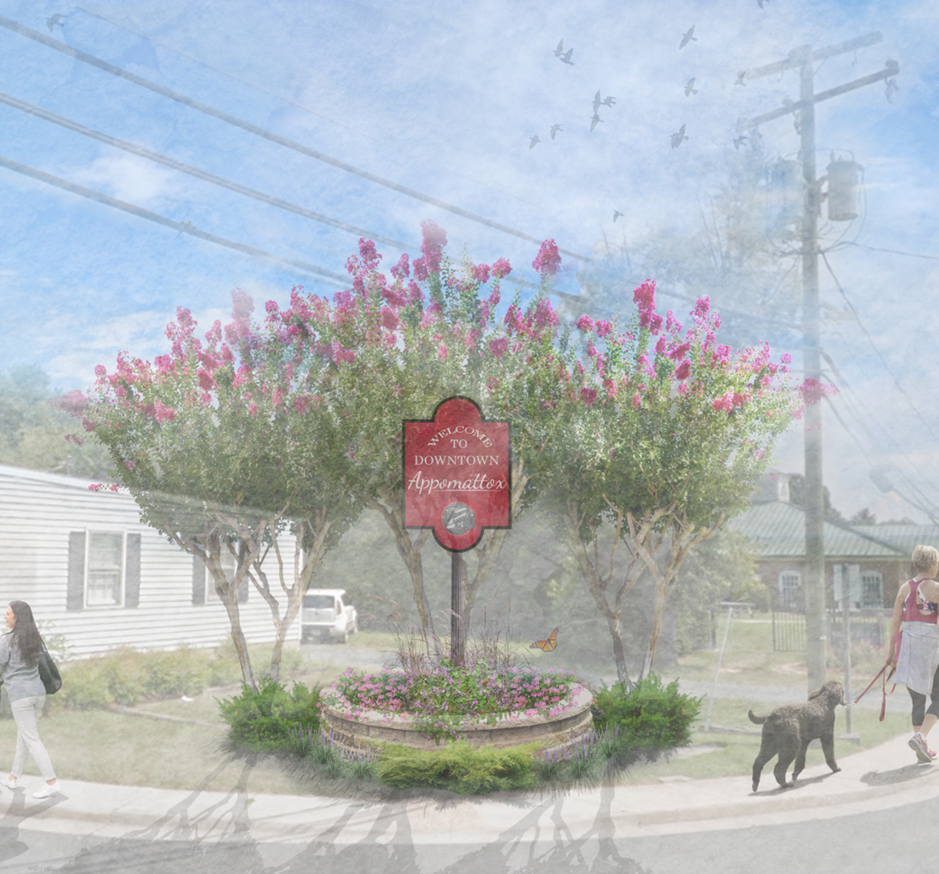 Concept Rendering for the Town of Appomattox Downtown Revitalization