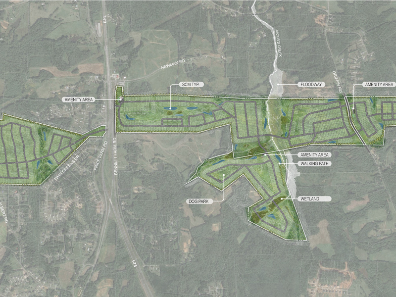 Concept Layout for the Bennet Farms Subdivision