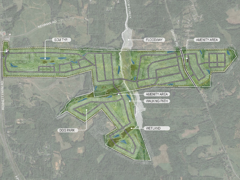 Concept Layout for the Bennet Farms Subdivision