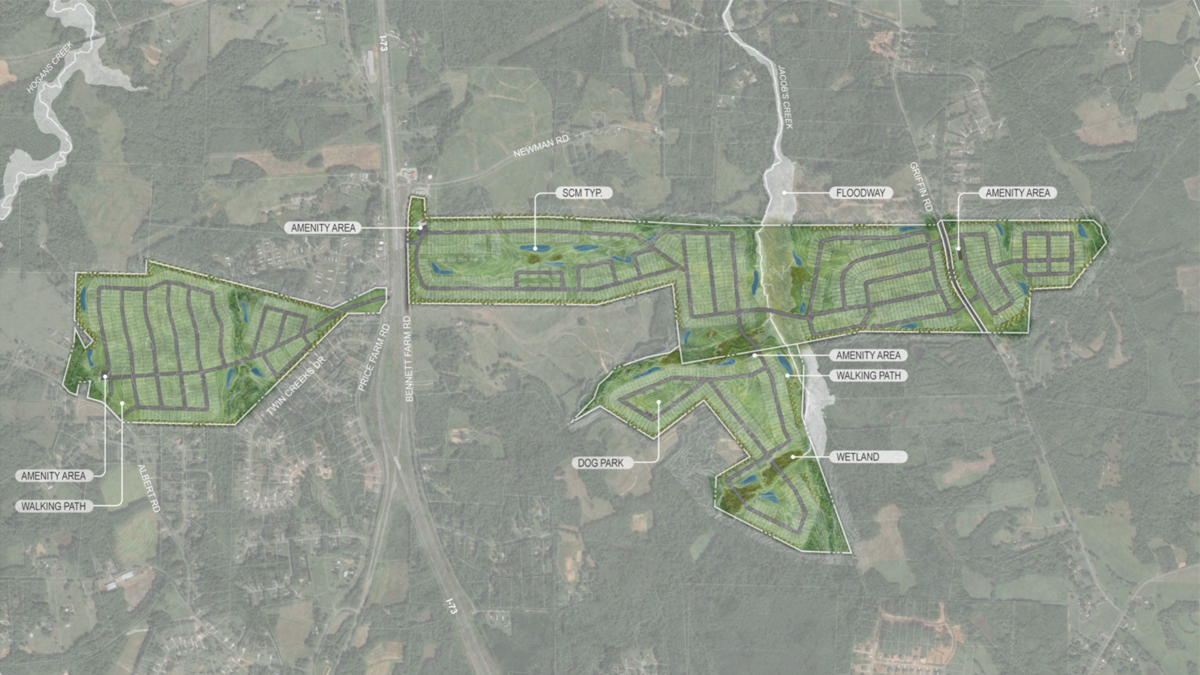 Concept Layout for the Bennet Farms Subdivision