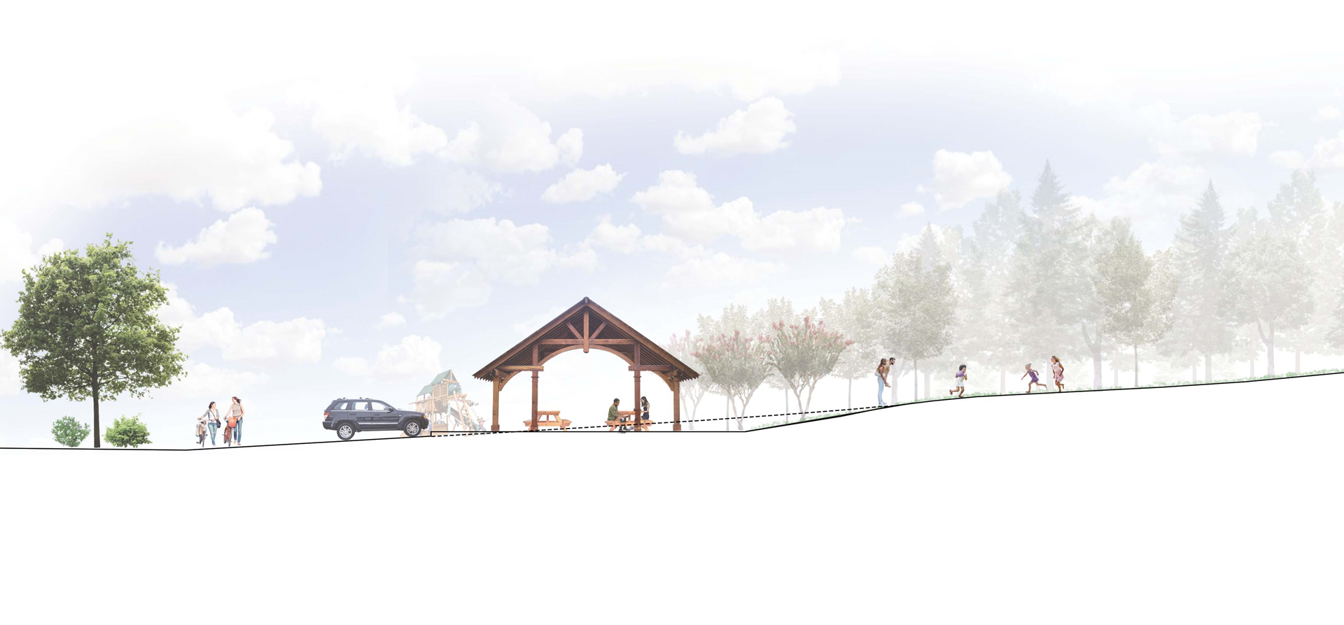Pavilion Rendering for the Bennett Farms Subdivision