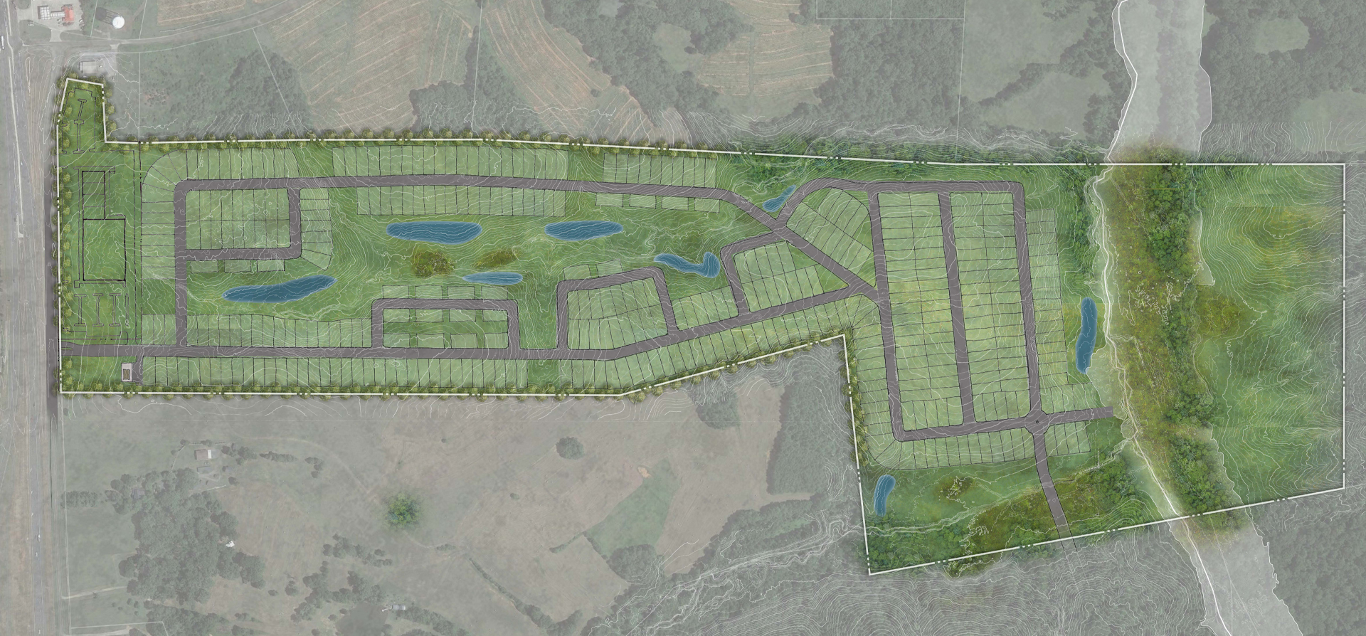 Layout Rendering for the Bennett Farms Subdivision