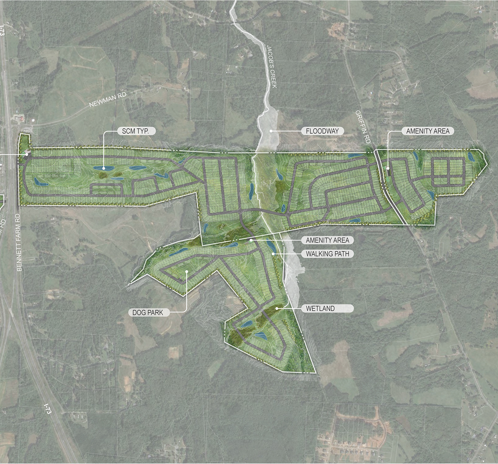 Layout Concept for the Bennett Farms Subdivision