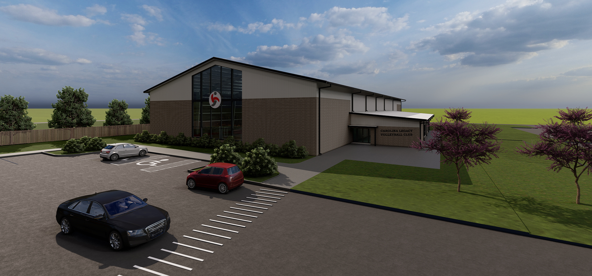 Exterior Rendering for the Carolina Legacy Volleyball Club