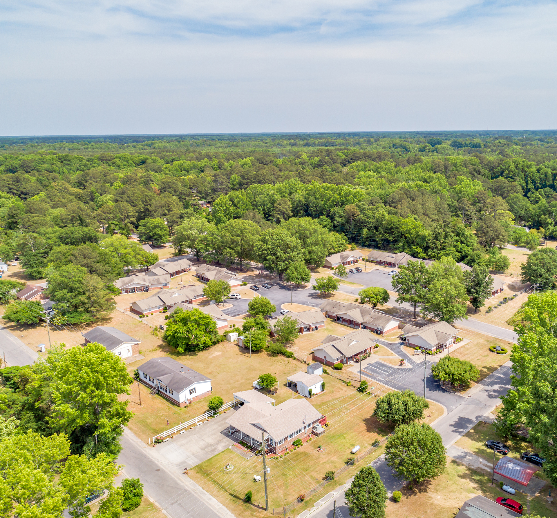 Aerial of the Edgecombe County HMGP Project Area