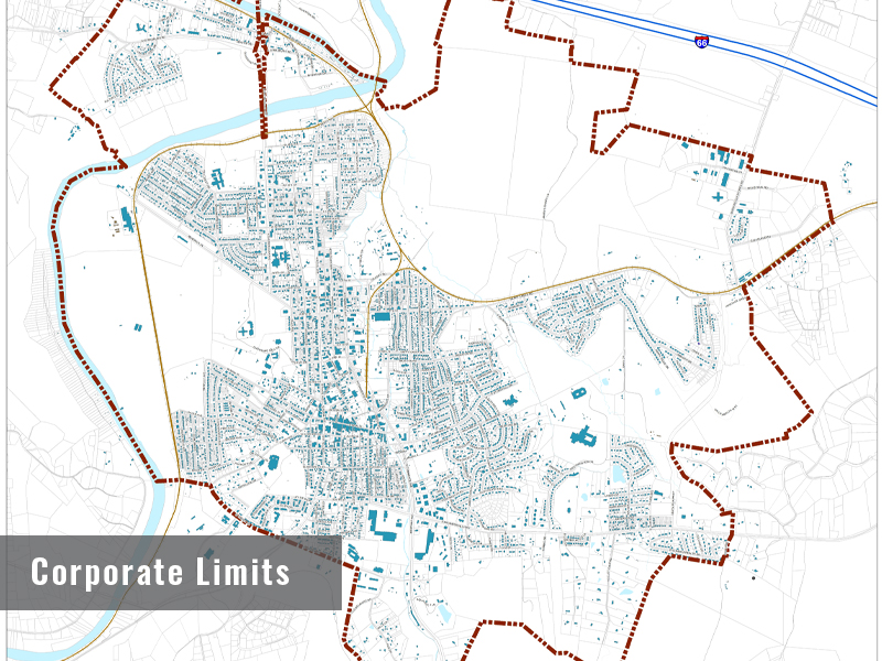 Corporate Limits Map for the Front Royal Comprehensive Plan and UDO