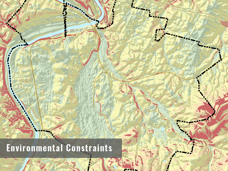 Environmental Constraints Map for the Front Royal Comprehensive Plan and UDO