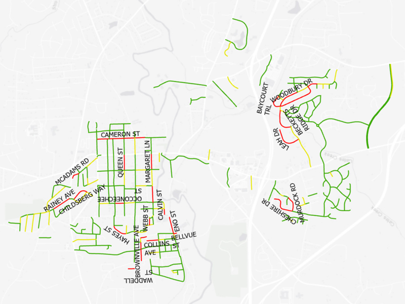 Roadway Map for the Hillsborough Pavement Preservation Project