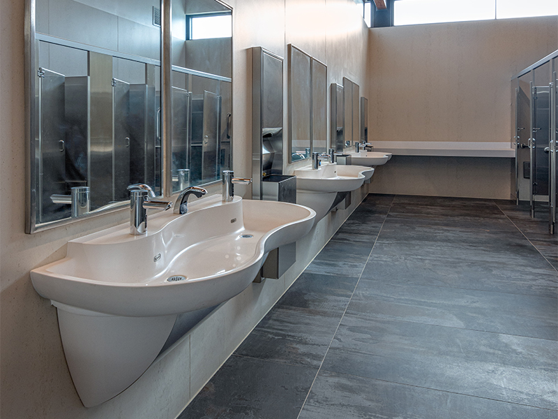 Bathroom of the NCDOT I-26 Rest Area