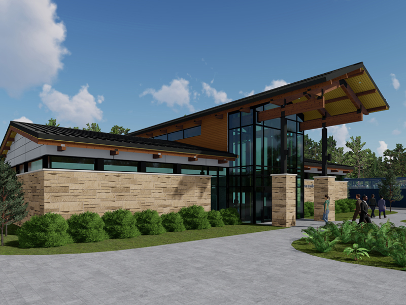 NCDOTI-26 Rest Area Exterior Rendering