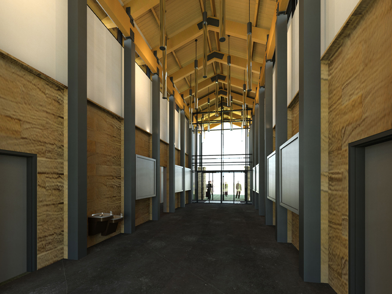 Interior Rendering of the NCDOT I-26 Rest Area