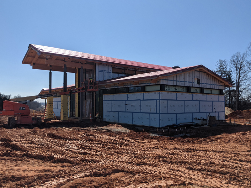 Exterior Construction for the NCDOT I-26 Rest Area