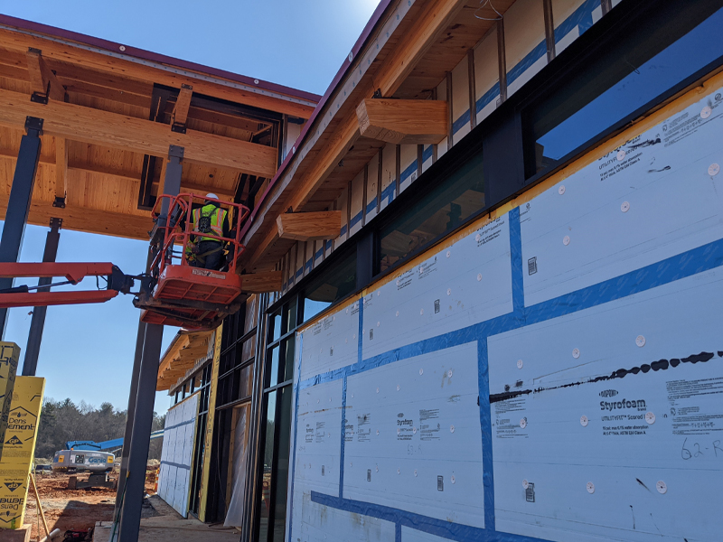 Exterior Construction for the NCDOT I-26 Rest Area