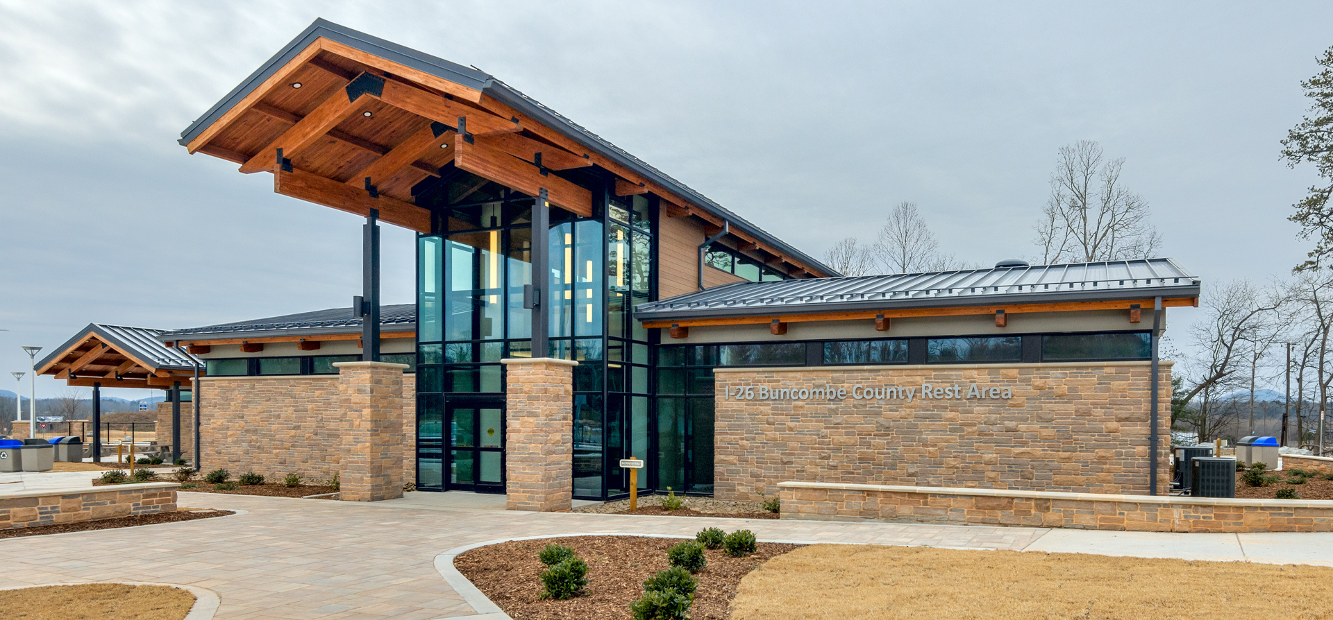 Front Entrance to the NCDOT I-26 Rest Area