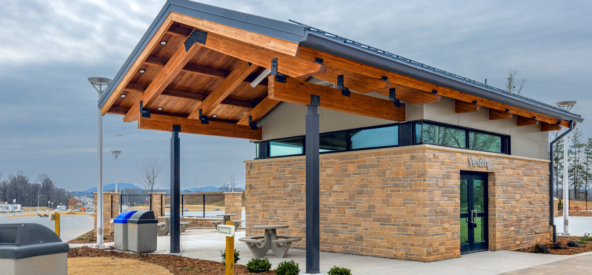 Vending Building for the NCDOT I-26 Rest Area Project