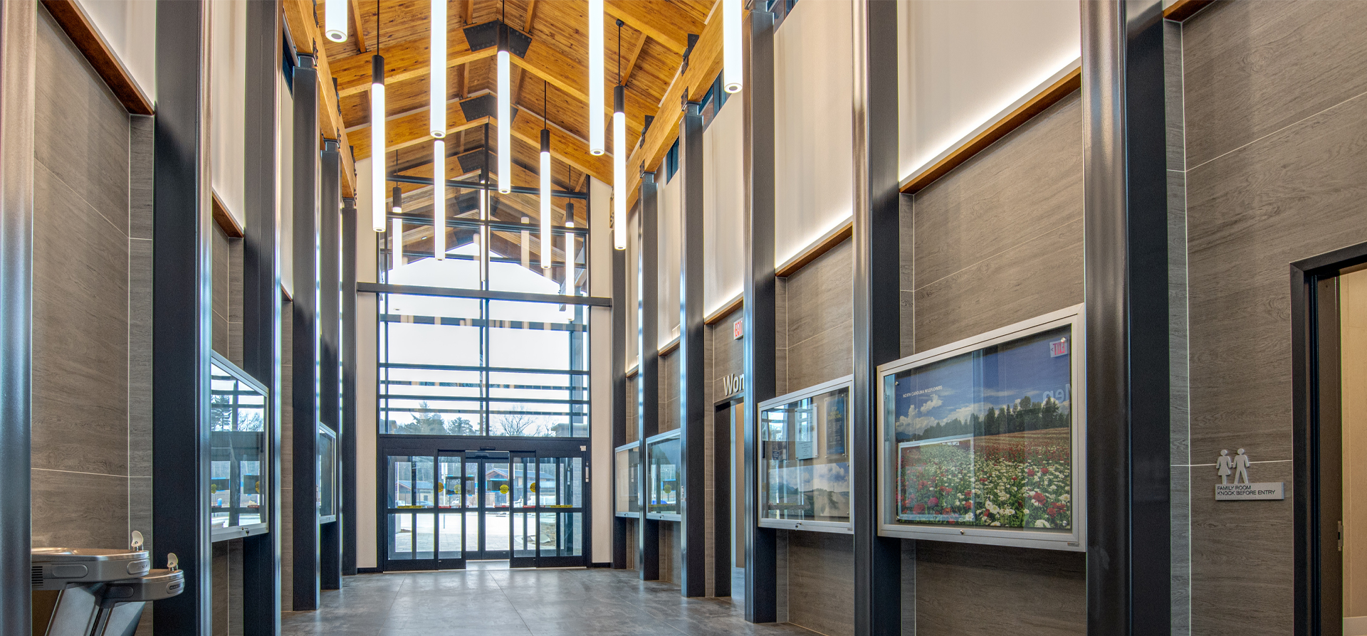 Interior for the NCDOT I-26 Rest Area Building
