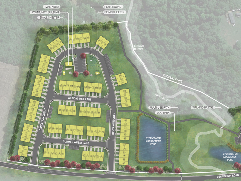 Concept Layout for the Meadowstone Townhomes