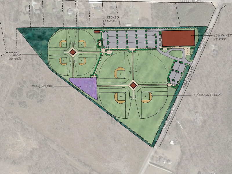Concept Sketch for the Meridian Recreation Fields