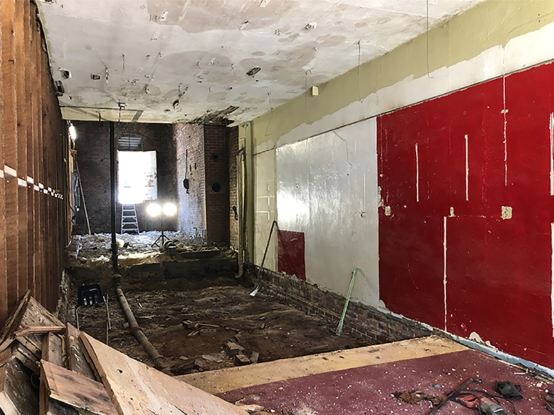 Interior of Pre-Existing Conditions for a Restaurant Remodel