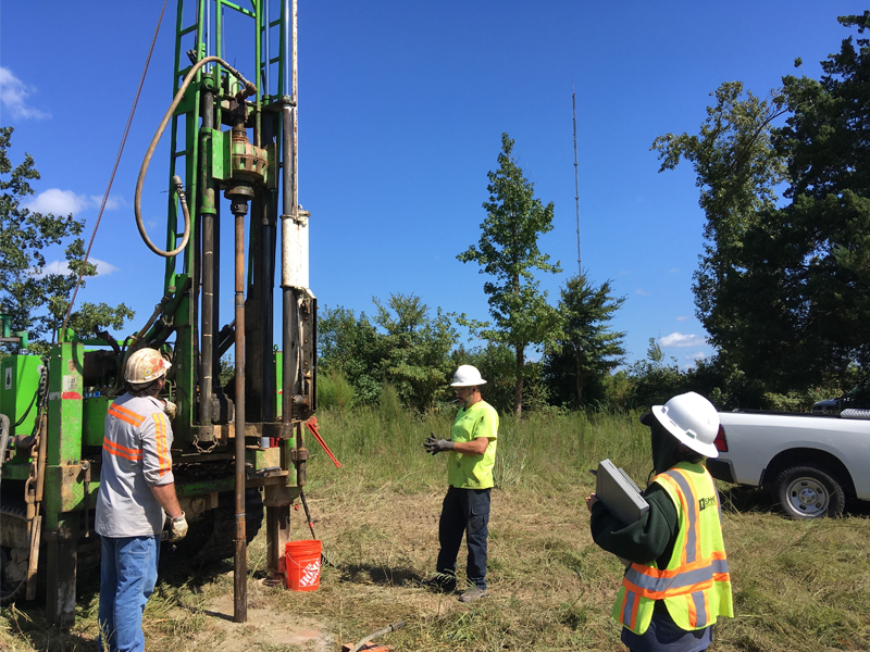 Drilling on the NCDOT Complete 540 (R-2829) Site