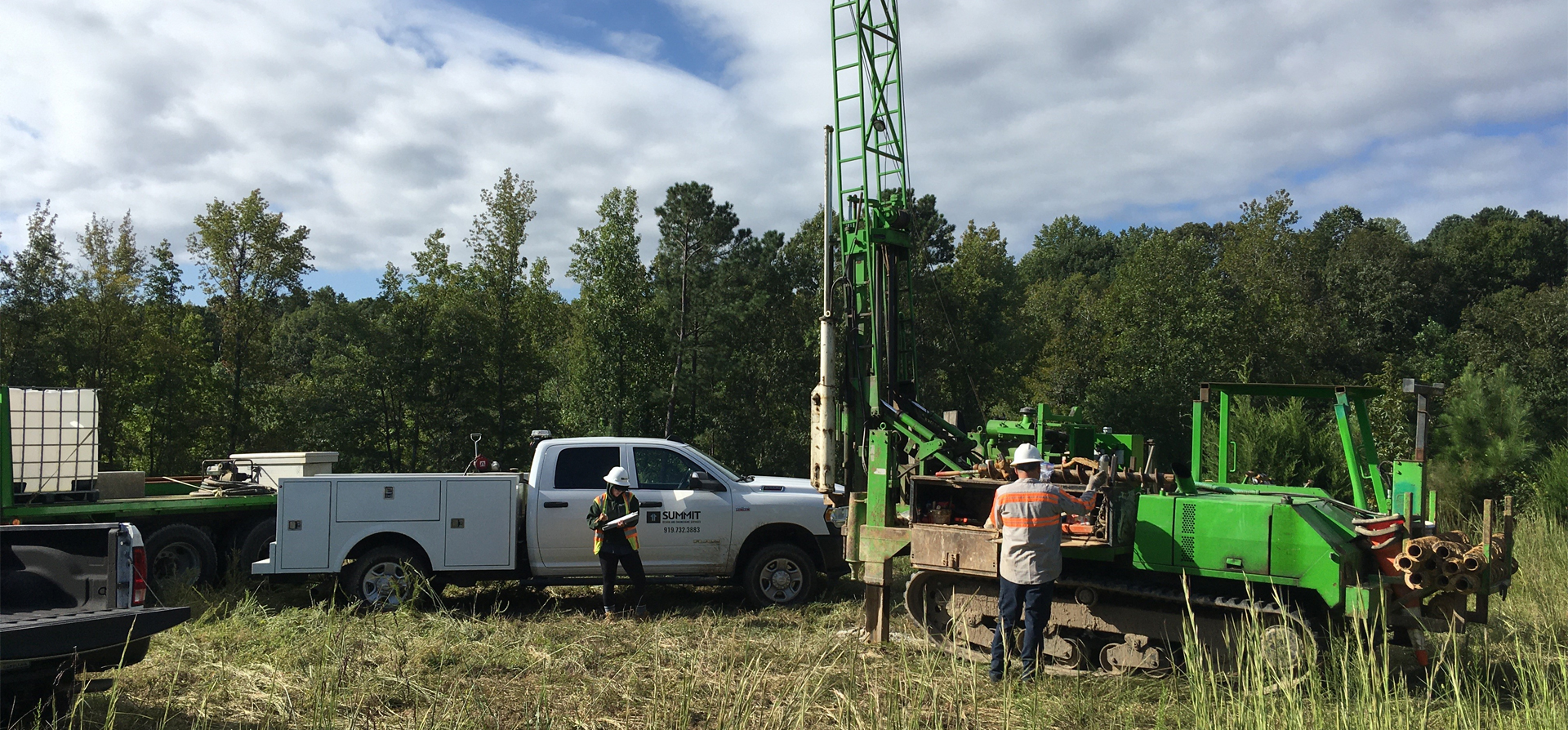 Employees and Drill Rigs on the NCDOT Complete 540 (R-2829) Site