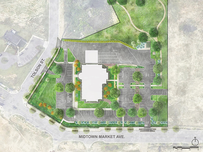 Concept Layout for the SECU Midtown Market Location
