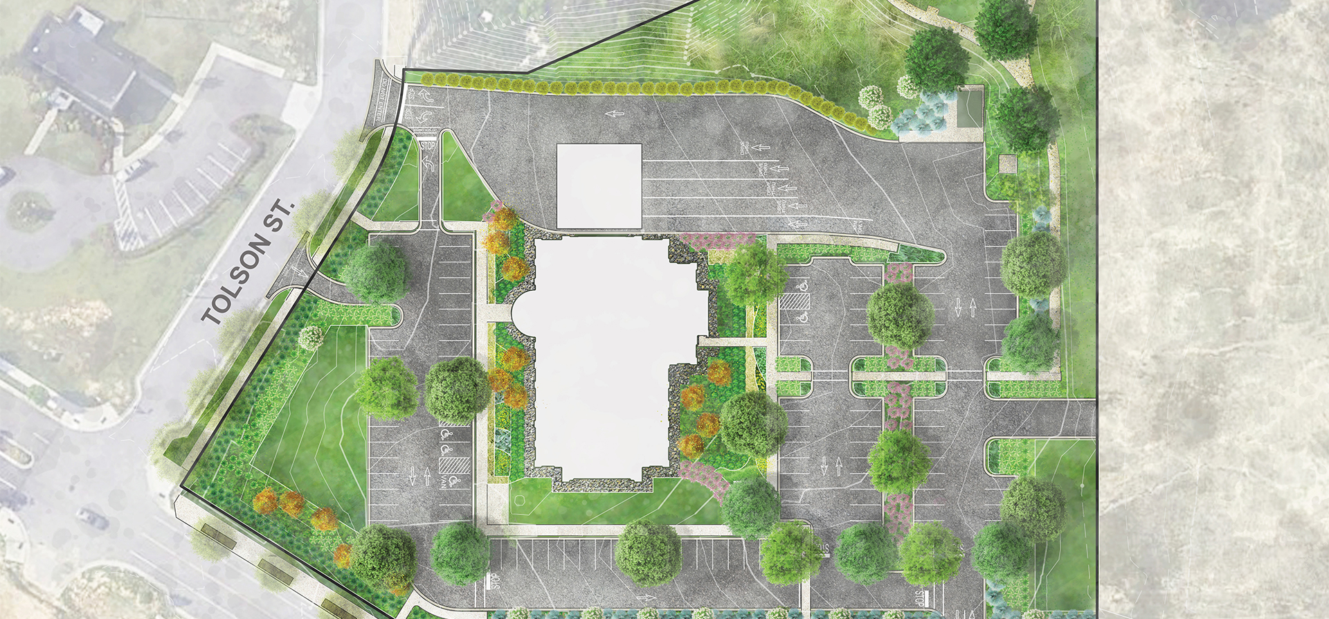 Layout Concept for the SECU Midtown Market Location