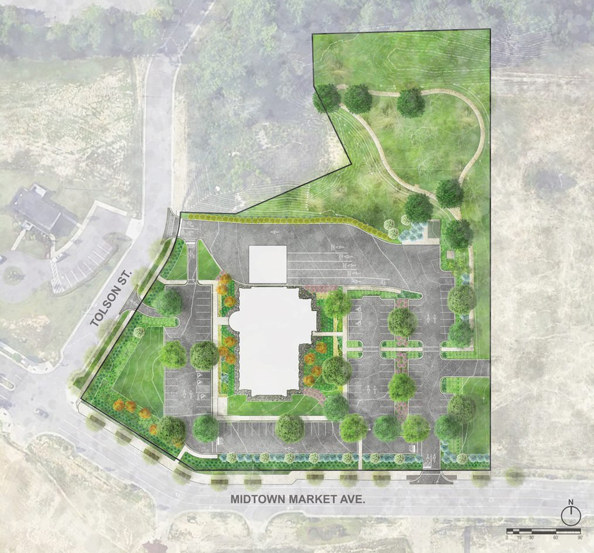 Layout Concept for the SECU Midtown Market Location