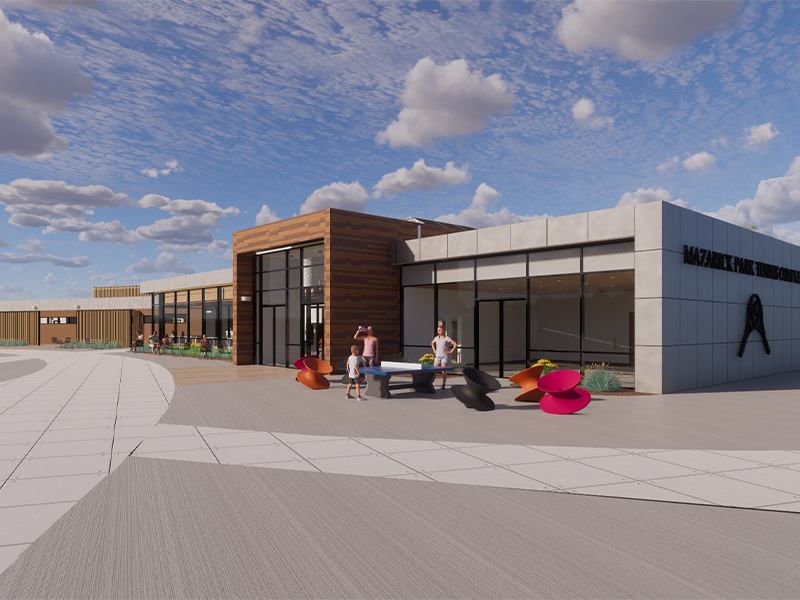 Mazareck Park Tennis Pavilion Concept Rendering of Exterior