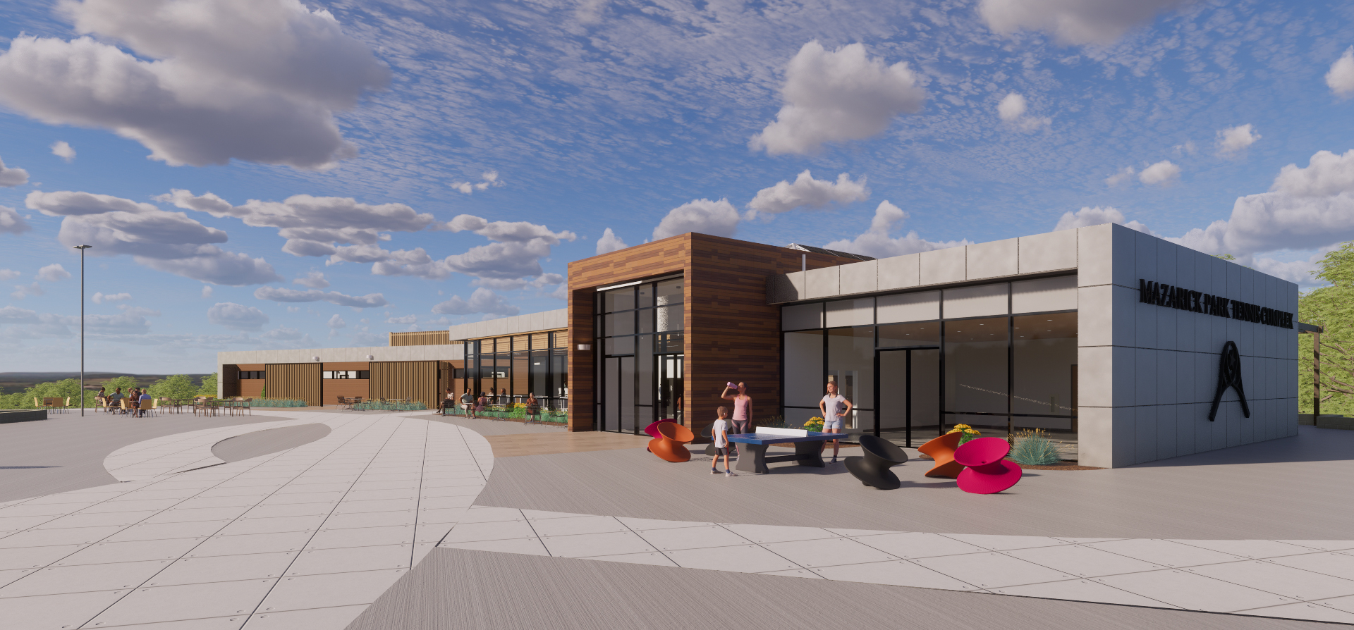 Mazareck Park Tennis Pavilion Concept Rendering of Exterior