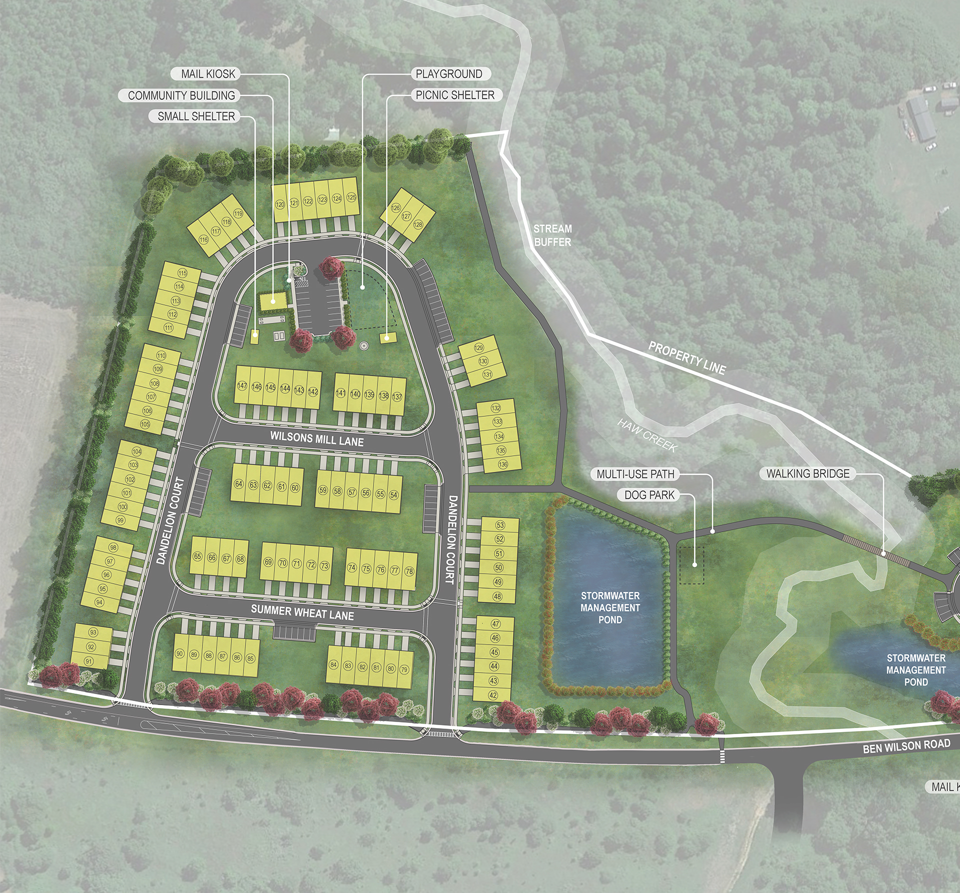 Concept Layout for the Meadowstone Townhomes