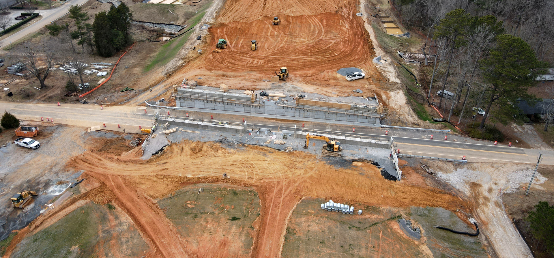 Aerial View of Construction for the Complete 540 Project