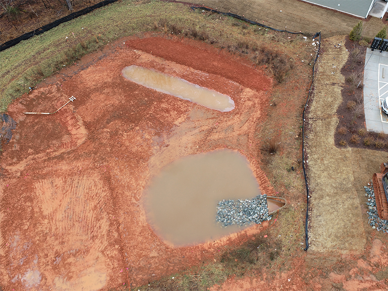 Retention Pond for the Retreat at Lake Michael Subdivision