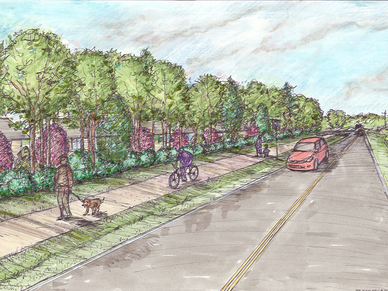 Concept Sketch for the Retreat at Lake Michael