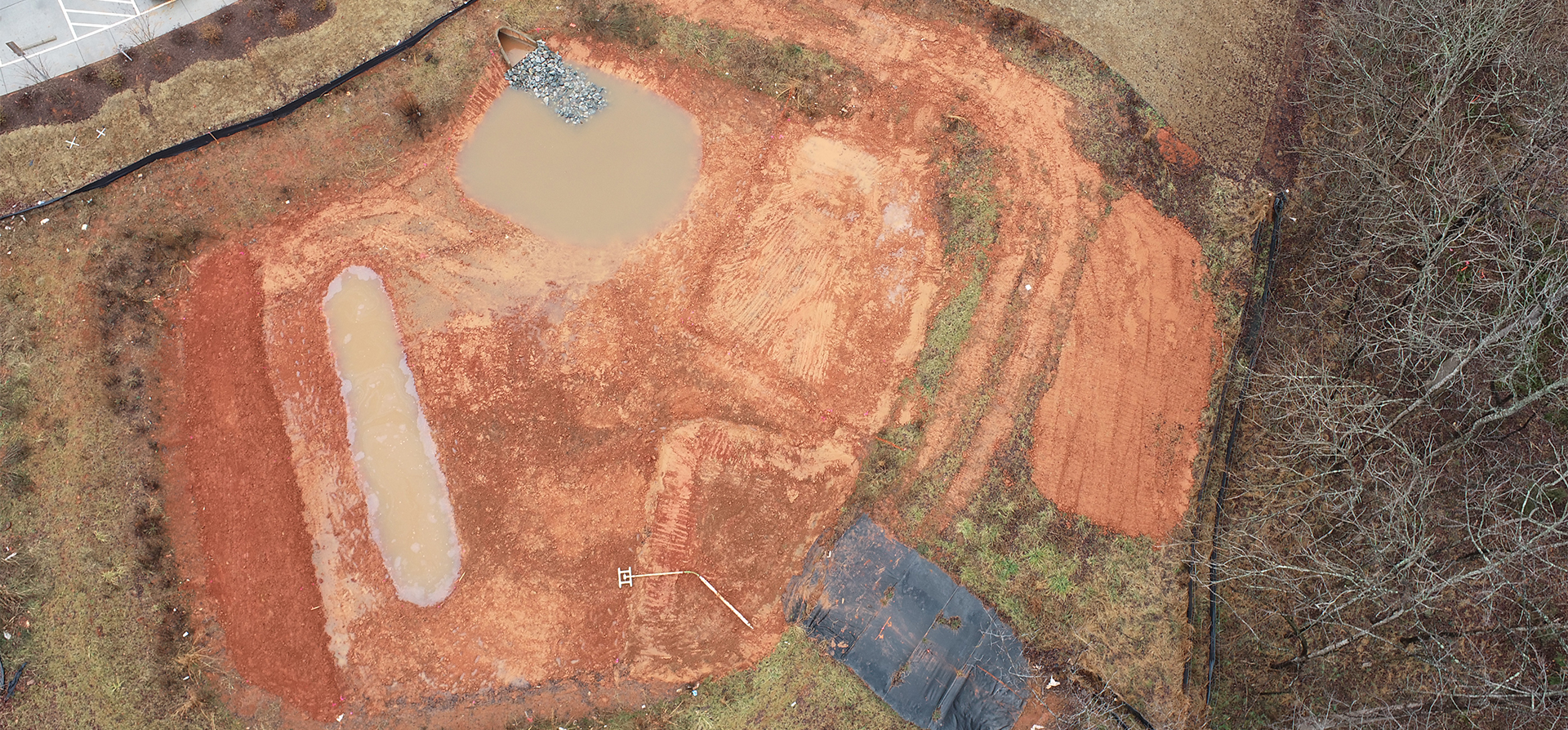 Retention Pond for the Retreat at Lake Michael Subdivision