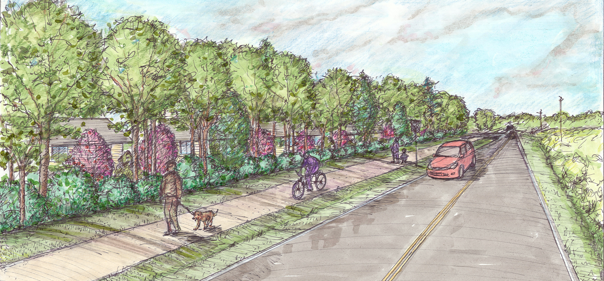 Concept Sketch for the Retreat at Lake Michael Subdivision